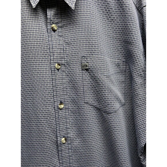 The North Face Men’s XL Vented Outdoors Button Up Shirt Fishing Hiking Blue - Picture 3 of 8